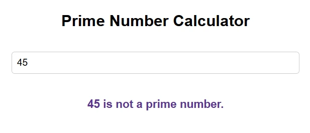 Prime Number Calculator